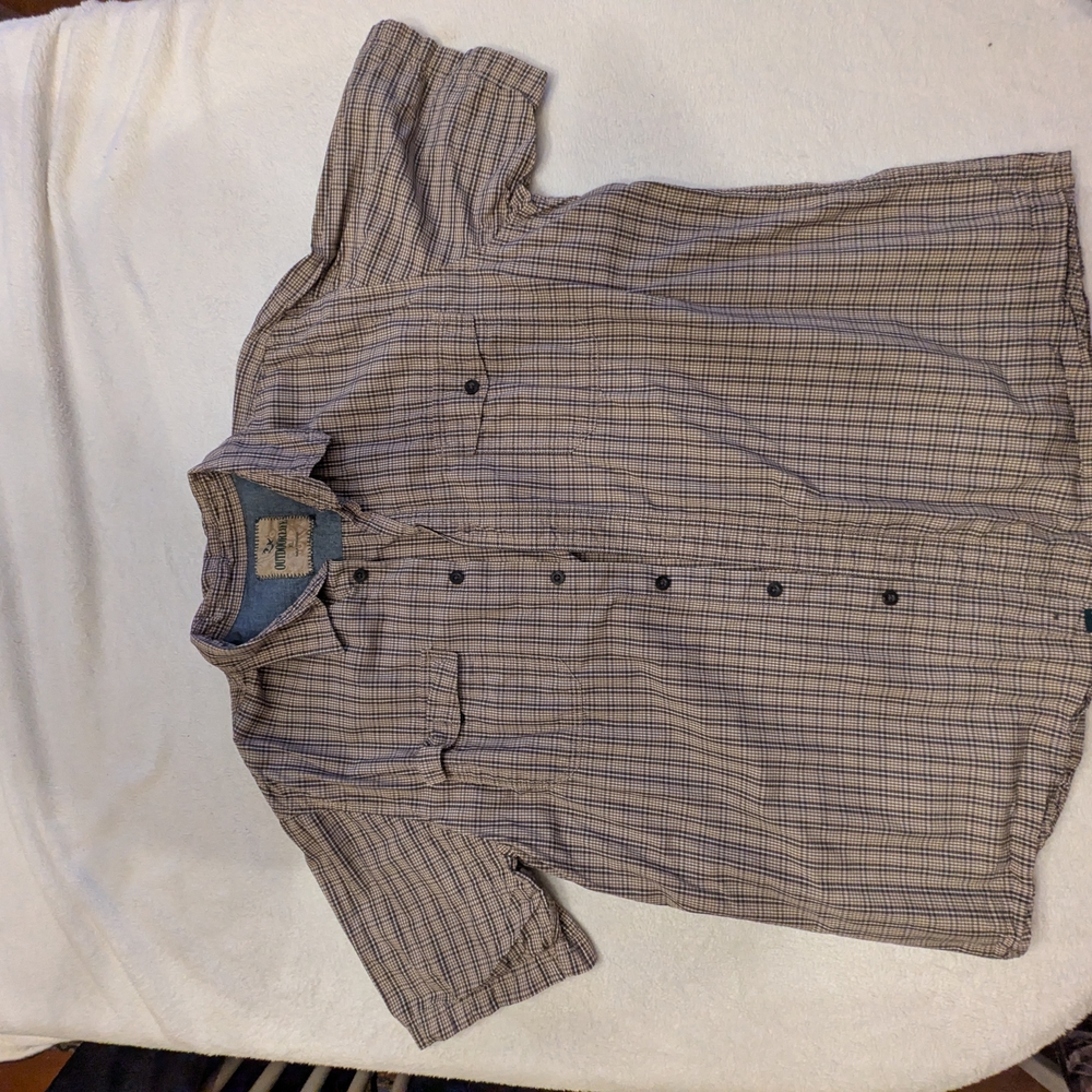 Outdoor Life Brown Plaid Casual Shirt